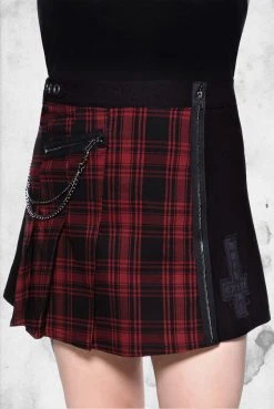 Killstar Calling Alice Mini Skirt (Tartan) Skirts