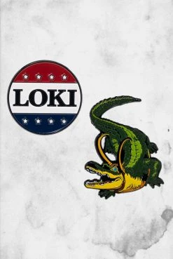EE Enamel Pins Loki - President Loki Button & Alligator - Set (Enamel Pin)