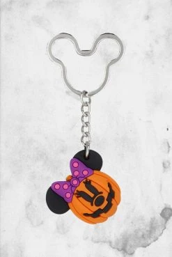 Monogram Mickey / Minnie Pumpkin Halloween Keychain Everything Else