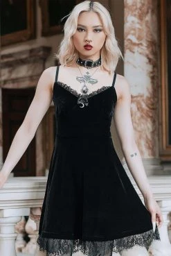 Killstar Moonstruck Velvet Skater Dress Dresses & Bottoms