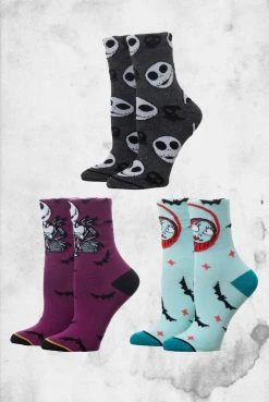 BioWorld The Nightmare Before Christmas Coffin Socks (3-Pack) Tights / Socks