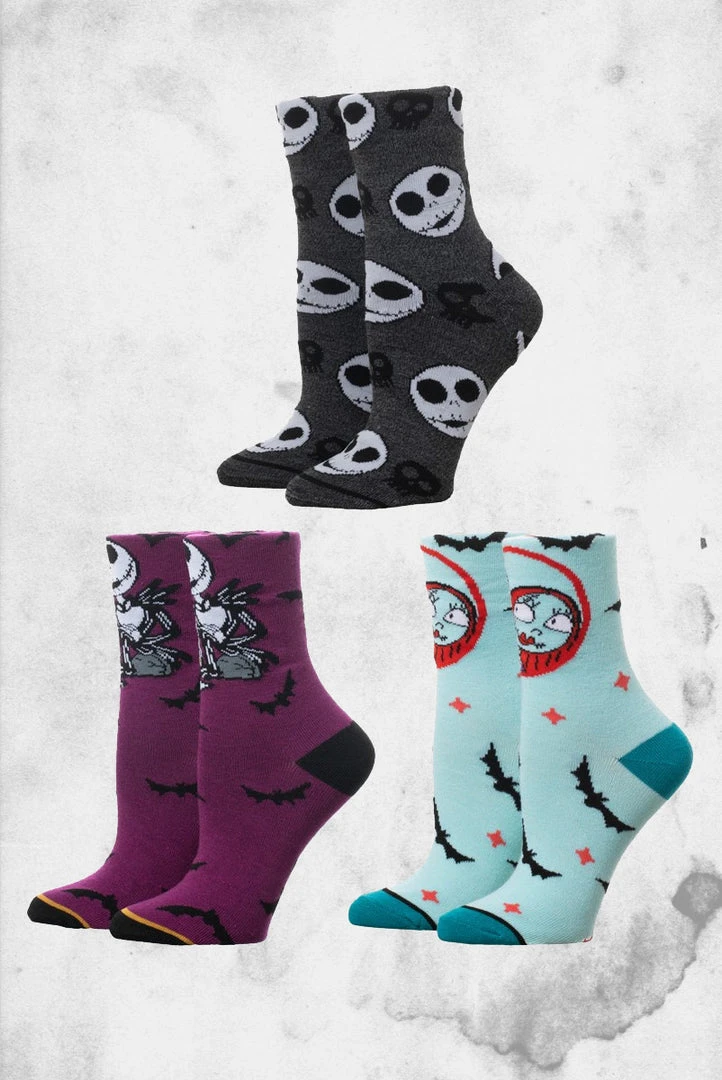 BioWorld The Nightmare Before Christmas Coffin Socks (3-Pack) Tights / Socks