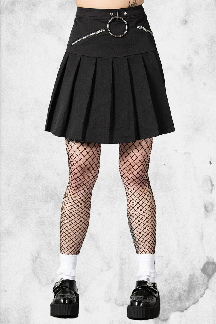 Killstar No Lip Pleated Skirt Skirts