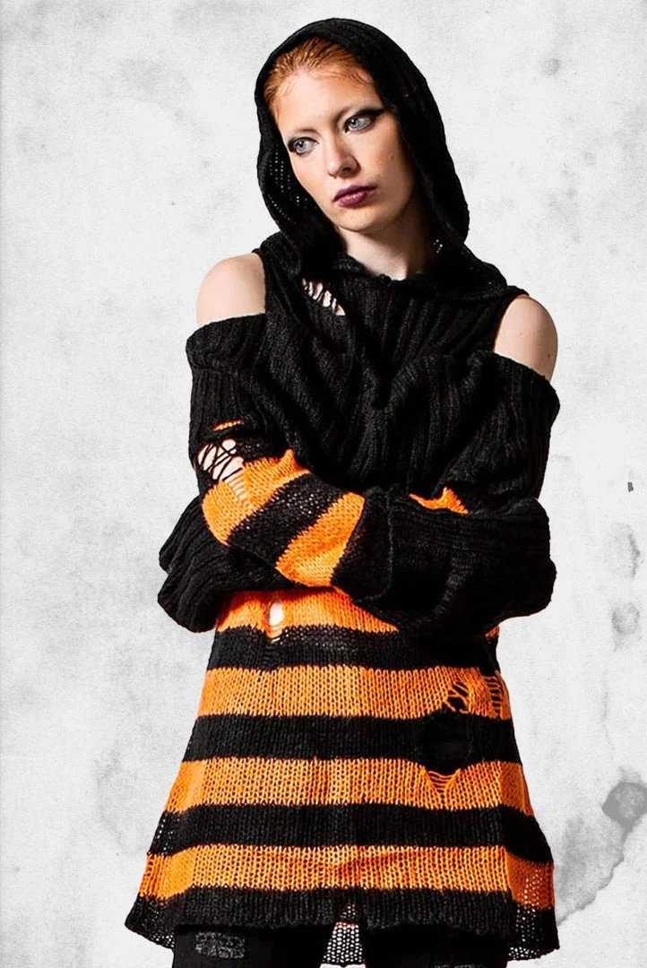 Killstar Bootiful Hooded Knit Sweater Apparel