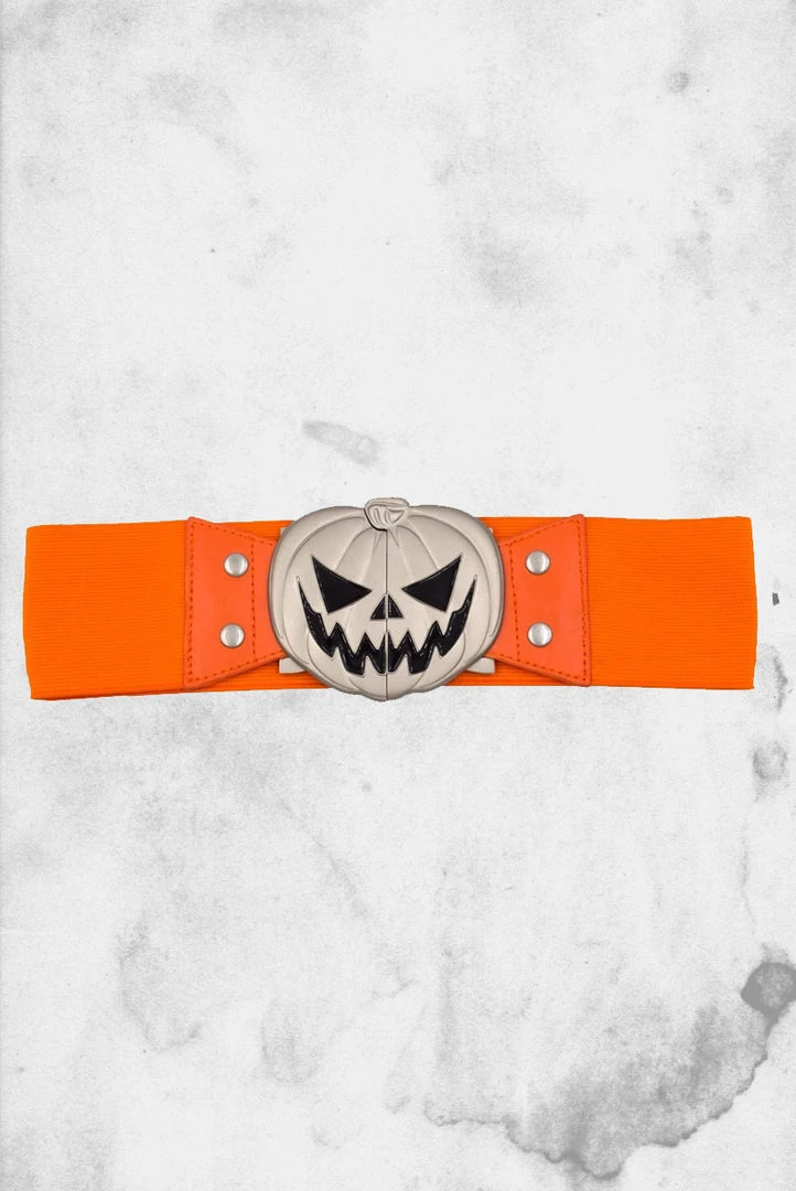 Kreepsville Elastic Waist Belt - Pumpkin Belts