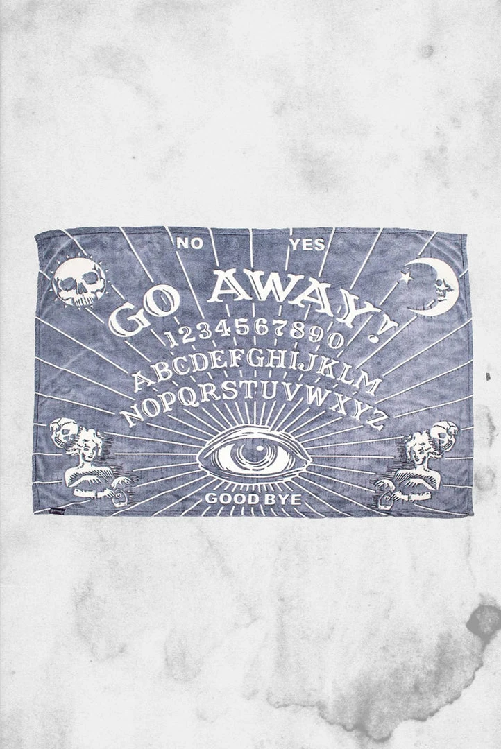 Kreepsville Crypt Goods Go Away (Glow In The Dark) Throw Fleece Blanket