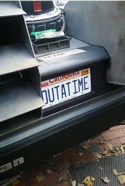 Celebrity Machine Back To The Future - Out At Time Plate