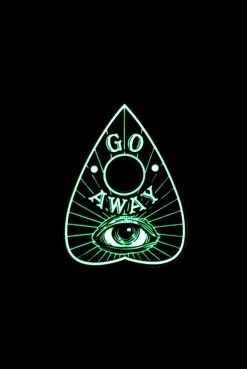 Kreepsville Enamel Pins Go Away Glow Planchette (Enamel Pin)