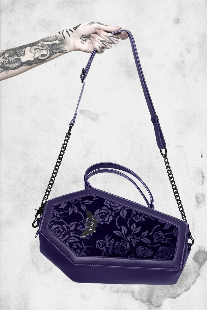 Killstar Bags Vampire's Kiss Coffin Purse (Plum)