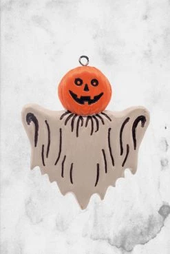 HorrorNaments Pumpkin Ghost - Flatback Ornament