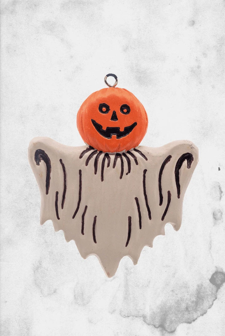HorrorNaments Pumpkin Ghost - Flatback Ornament
