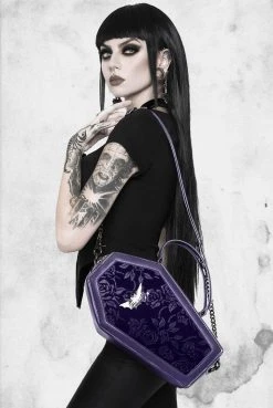 Killstar Bags Vampire's Kiss Coffin Purse (Plum)
