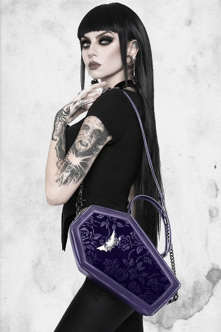 Killstar Bags Vampire's Kiss Coffin Purse (Plum)