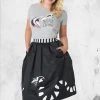Unique Vintage Skirts Beetlejuice - Sandworm Jayne Swing Skirt