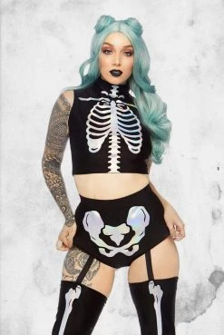 Leg Avenue Costumes Holographic Skeleton Costume Set