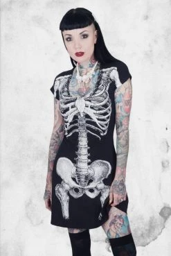 Kreepsville Skeleton Flare Dress Dresses & Bottoms