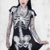 Kreepsville Skeleton Flare Dress Dresses & Bottoms