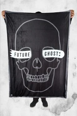 Creepy Company Crypt Goods Future Ghost Skull Throw Blanket