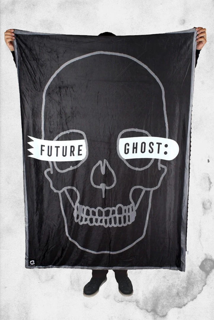 Creepy Company Crypt Goods Future Ghost Skull Throw Blanket