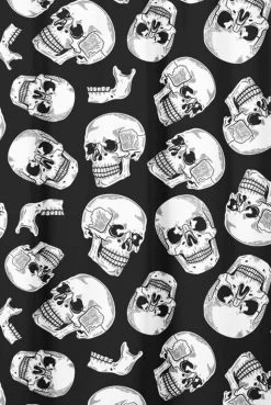 Sourpuss Crypt Goods Anatomical Skulls Shower Curtain