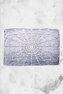 Kreepsville Spiderweb (Glow In The Dark) Throw Fleece Blanket