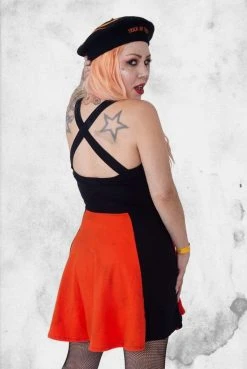 Kreepsville Jack-O-Latern Pumpkin Pinafore Dress Dresses & Bottoms