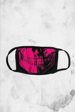 Kreepsville Pink Skull - Face Mask Fabric Face Masks