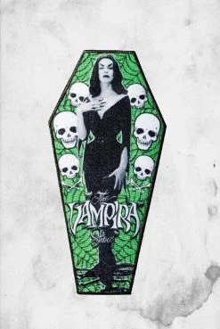 Kreepsville Vampira Coffin Patch Pins & Patches