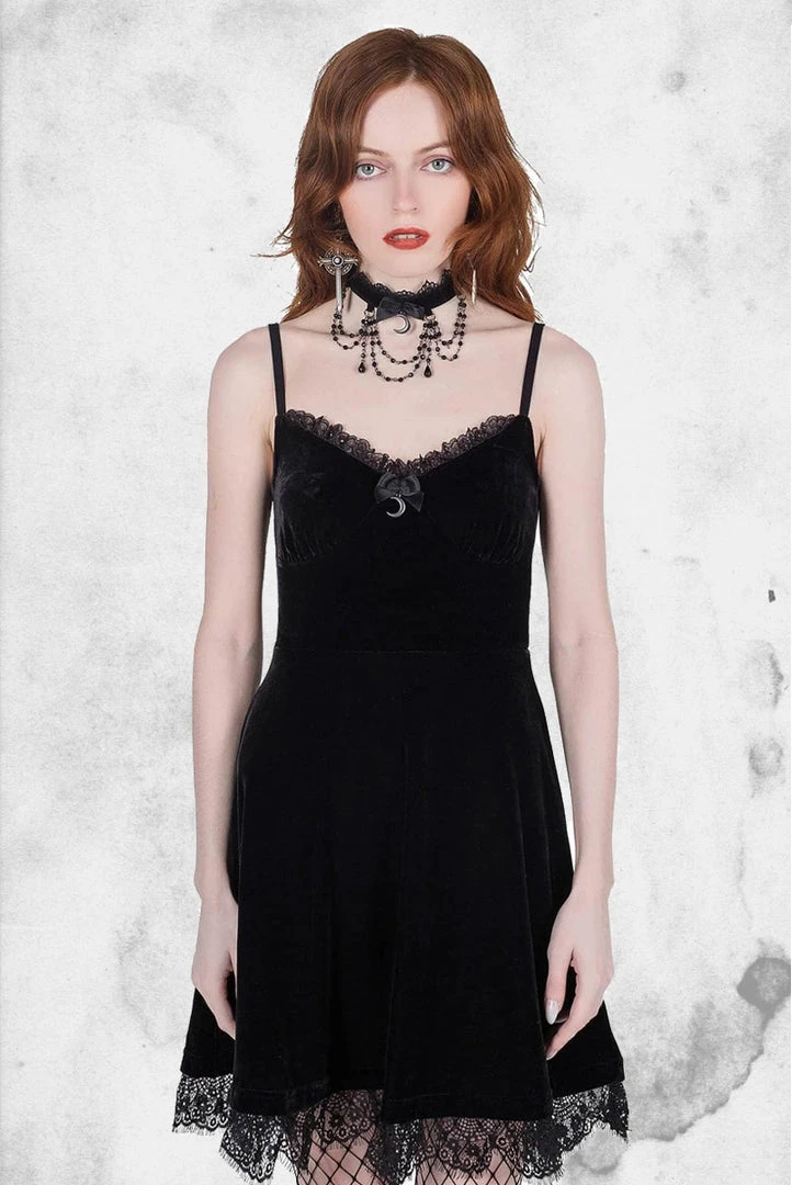 Killstar Moonstruck Velvet Skater Dress Dresses & Bottoms