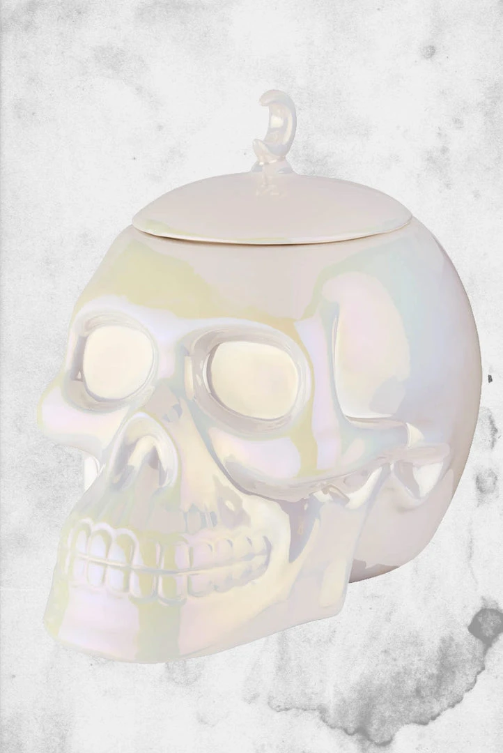 Killstar Skull Cookie Jar (Aura) Crypt Goods