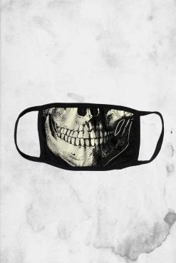 Kreepsville White Skull - Face Mask Fabric Face Masks