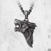 Alchemy England Dark Wolf Pendant Necklace