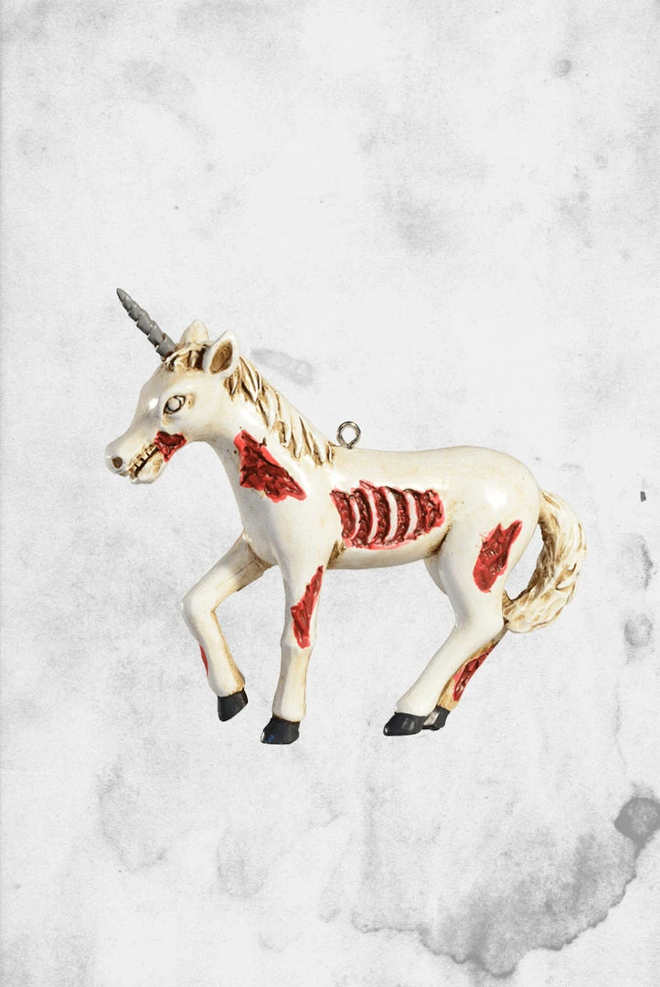 HorrorNaments Undead Unicorn Ornament